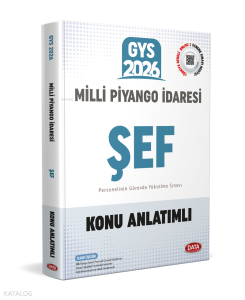 Data Yayınları 2026 Milli Piyango İdaresi Genel Müdürlüğü GYS Şef Konu Anlatımlı