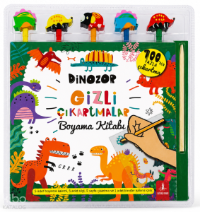 Dinozor Gizli Çıkartmalar Boyama Kitabı Seti