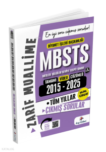 Dizgi Kitap 2026 MBSTS Çıkmış Sorular 2015-2025 Tüm Yıllar Çözümlü