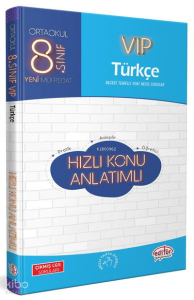 Editör 8.Sınıf Vıp Türkçe Hızlı Konu Anlatımlı
