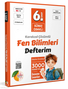 Editör Yayınevi 6. Sınıf Süreç Odaklı Fen Bilimleri Defterim - Karekod Çözümlü