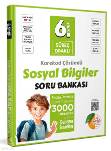 Editör Yayınevi 6. Sınıf Süreç Odaklı Sosyal Bilgiler Soru Bankası - Karekod Çözümlü