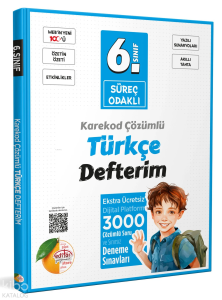 Editör Yayınevi 6. Sınıf Süreç Odaklı Türkçe Defterim - Karekod Çözümlü