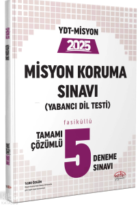 Editör YDT Misyon Koruma Sınavı 5 Deneme Sınavı