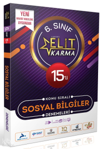 Elit Karma 6. Sınıf Sosyal Bilgiler Konu Sıralı 15'li Deneme