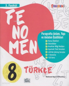 Fenomen 8. Sınıf Türkçe 3. Fasikül Paragrafta Anlam Yapı ve Anlatım Özellikleri