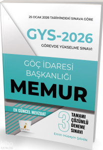 GYS 2026 Görevde Yükselme Sınavı Göç İdaresi Başkanlığı Memur;Tamamı Çözümlü 3 Deneme Sınavı
