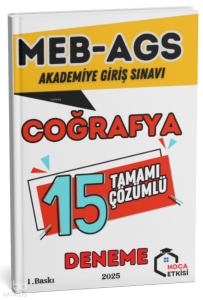 Hoca Etkisi Yayınları 2025 MEB-AGS Coğrafya 15 Deneme Çözümlü