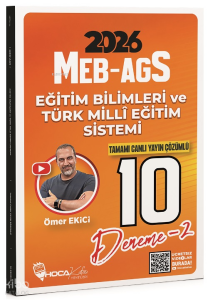 Hoca Kafası 2026 MEB - AGS Eğitim Bilimleri ve Türk Milli Eğitim Sistemi 10 Deneme Çözümlü