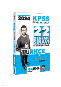 HocaWebde Yayınları 2024 KPSS GY Türkçe Tamamı Çözümlü 22 Deneme Sınavı