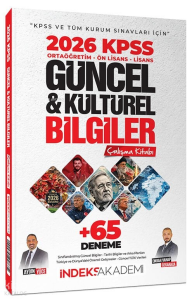 İndeks Akademi 2026 KPSS Güncel ve Kültürel Bilgiler Çalışma Kitabı (65 Deneme İlaveli)
