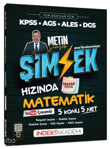 İndeks Akademi 2026 KPSS MEB-AGS ALES DGS Şimşek Hızında Matematik Tekrar Föyü Youtube Video Çözümlü