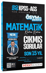 İndeks Akademi 2026 KPSS MEB-AGS Matematik ÖSYM nin İndeksi Çıkmış Sorular Son 15 Yıl Konu Konu Çözümlü