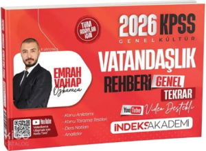 İndeks Akademi 2026 KPSS Vatandaşlık Rehberi Video Destekli Genel Tekrar
