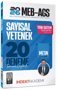 İndeks Akademi 2026 MEB-AGS Sayısal Yetenek 20 Deneme Çözümlü