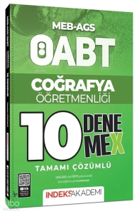 İndeks Akademi ÖABT MEB-AGS Coğrafya Öğretmenliği 10 DenemeX Çözümlü