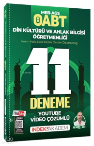 İndeks Akademi ÖABT MEB-AGS Din Kültürü ve Ahlak Bilgisi 11 Deneme Youtube Video Çözümlü