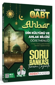 İndeks Akademi ÖABT MEB-AGS Din Kültürü ve Ahlak Bilgisi Ahbar Soru Bankası Çözümlü