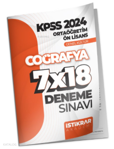 KPSS 2024 Ortaöğretim-Ön Lisans Genel Kültür Coğrafya 7x18 Deneme Sınavı