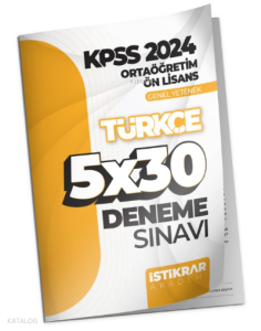 KPSS 2024 Ortaöğretim-Ön Lisans Genel Yetenek Türkçe 5x30 Deneme Sınavı