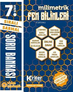 Kriter Akademi 7. Sınıf Fen Bilimleri Soru Bankası