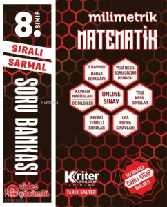 Kriter Akademi Yayınları 8. Sınıf Matematik Milimetrik Soru Bankası