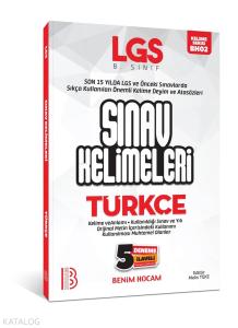 LGS Türkçe Sınav Kelimeleri 5 Deneme İlaveli Benim Hocam Yayınları