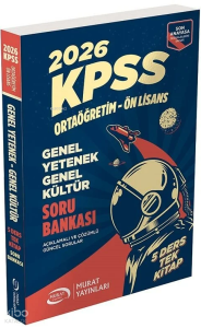 Murat Yayınları 2026 KPSS Lise Ortaöğretim Ön Lisans Soru Bankası 5 Ders Tek Kitap Çözümlü