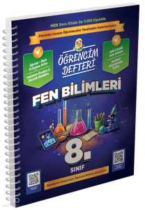 Murat Yayınları 8.Sınıf Fen Bilimleri Öğrencim Defteri