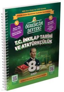 Murat Yayınları 8.Sınıf T.C. İnkılap Tarihi ve Atatürkçülük Öğrencim Defteri