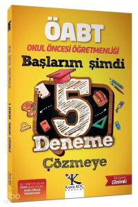 ÖABT Okul Öncesi Öğretmenliği Başlarım Şimdi 5 Deneme Çözümlü