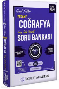 Öğreti Akademi 2025 KPSS Genel Kültür Efsane Coğrafya Tamamı Çözümlü Soru Bankası
