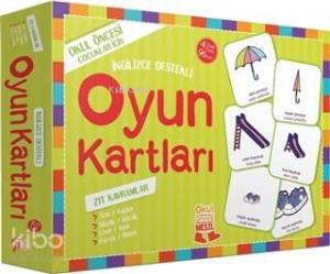 Oyun Kartları - Zıt Kavramlar; Okul Öncesi Çocuklar için, İngilizce Destekli