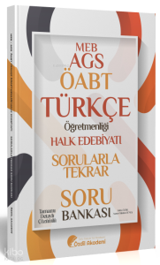 Özdil Akademi ÖABT MEB-AGS Türkçe Halk Edebiyatı Sorularla Tekrar Soru Bankası Çözümlü