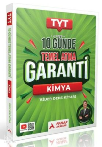 Paraf Yayınları TYT Kimya 10 Günde Temel Atma Garanti