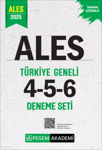 Pegem Akademi 2025 ALES Tamamı Çözümlü Türkiye Geneli 4 - 5 - 6 (3'lü Deneme Seti)