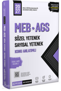 Pegem Akademi 2027 MEB AGS Konu Anlatımlı Sözel Yetenek Sayısal Yetenek