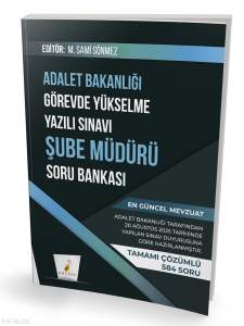 Pelikan GYS Adalet Bakanlığı Görevde Yükselme Yazılı Sınavı Şube Müdürü Soru Bankası