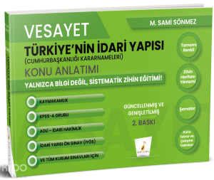 Pelikan Vesayet Türkiye'nin İdari Yapısı (Cumhurbaşkanlığı Kararnameleri) Konu Anlatımı