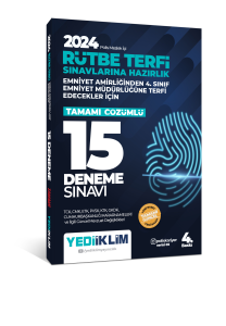 Polis Meslek İçi Rütbe Terfi Sınavlarına Hazırlık Tamamı Çözümlü 15 Deneme Sınavı