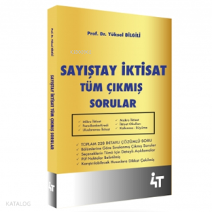 Sayıştay İktisat Tüm Çıkmış Sorular