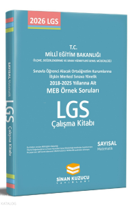 Sinan Kuzucu Yayınları Meb Örnek Soruları Sayısal Çalışma Kitabı - Matematik