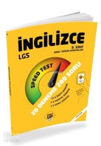 Speed Up Publishing Yayınları 8. Sınıf LGS İngilizce Genel Tekrar Kitabı Speed Up Publishing