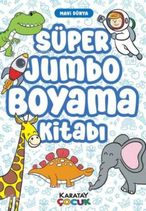 Süper Jumbo Boyama Kitabı-Mavi Dünya