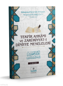 Tekfir Ahkâmı Ve Zarûriyyât-I Dîniyye Meseleleri