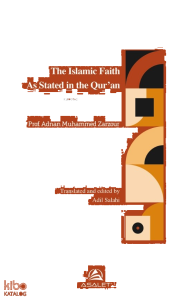 The Islamic Faith As Stated in the Qur’an
