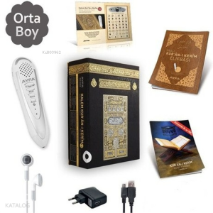 TR001 - Lüx Kutu Orta Boy Termo Deri Ciltli Kalem Kuran-ı Kerim Seti V 7.1 16 GB (Ciltli)