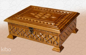 TS033-Ahşap Orta Boy Kuran-I Kerim Kutusu-Oymalı