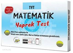 TYT Matematik Yaprak Testleri (Kutu Test 5 öğrenci için 5x48 Adet)