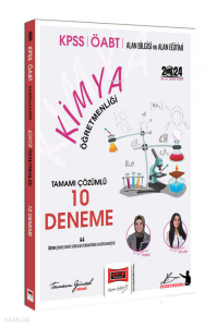 Yargı Yayınevi ÖABT Kimya Tamamı Çözümlü 10 Deneme Sınavı